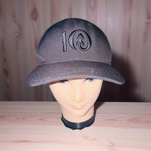Tentree 10 Logo Thicket Hi Rise Black Hat Cap Adult Size L/XL - Picture 2 of 5